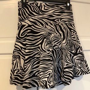 Zebra skater skirt